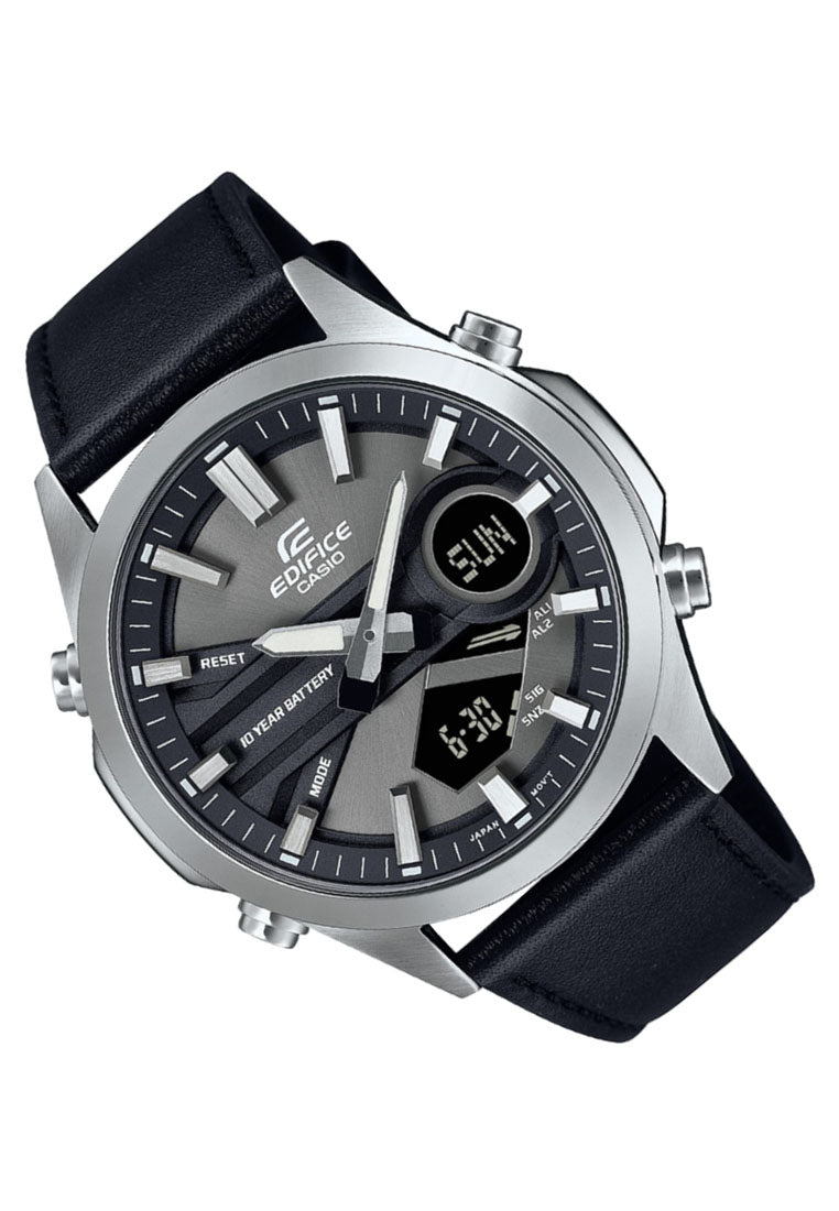 Casio Edifice EFV-C120L-8A Digital Analog Leather Strap Watch for Men-Watch Portal Philippines