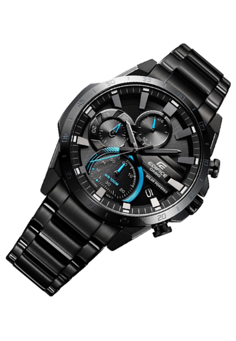 Casio Edifice EQS-940DC-1B Solar Chronograph Stainless Steel Strap Watch For Men-Watch Portal Philippines