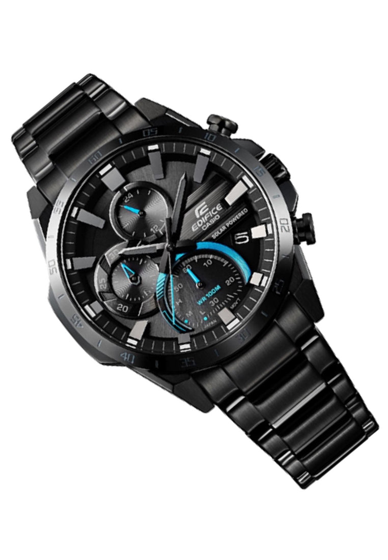 Casio Edifice EQS-940DC-1B Solar Chronograph Stainless Steel Strap Watch For Men-Watch Portal Philippines