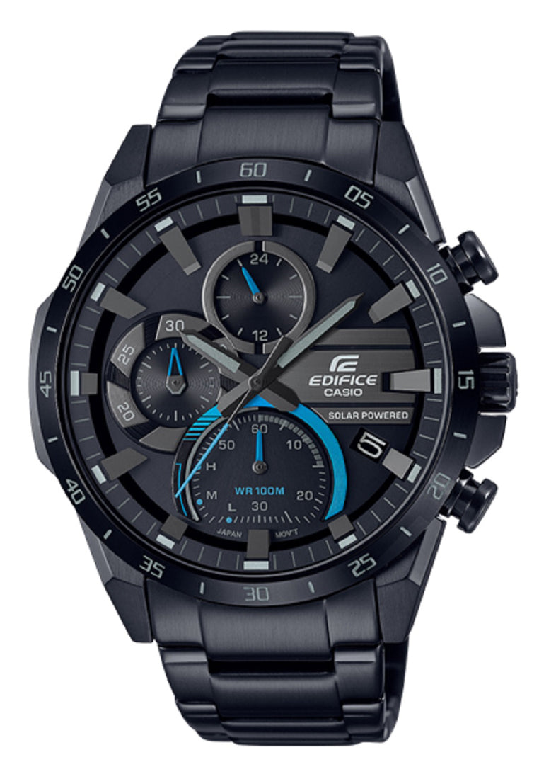 Casio Edifice EQS-940DC-1B Solar Chronograph Stainless Steel Strap Watch For Men-Watch Portal Philippines