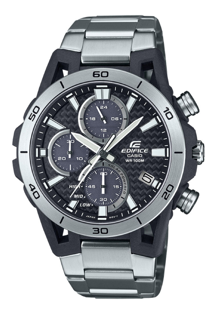 Casio Edifice EQS-960D-1A Chronograph Stainless Steel Strap Solar Watch for Men-Watch Portal Philippines