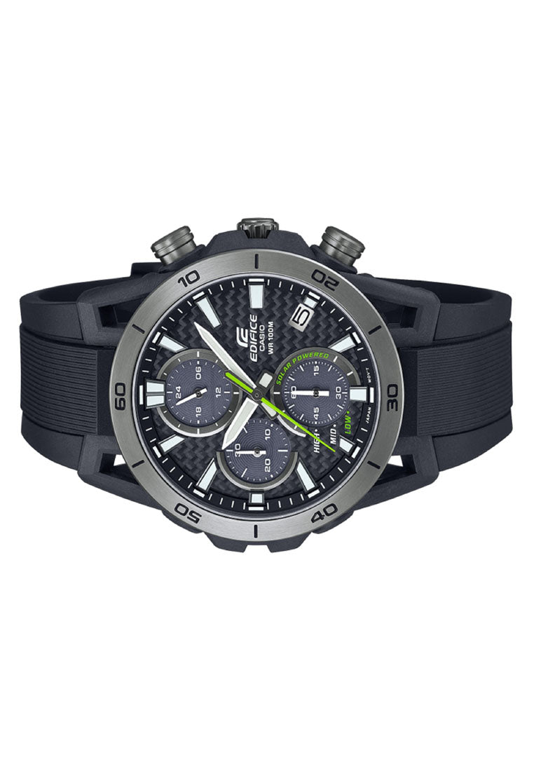 Casio Edifice EQS-960PB-1A Chronograph Rubber Strap Solar Watch for Men-Watch Portal Philippines