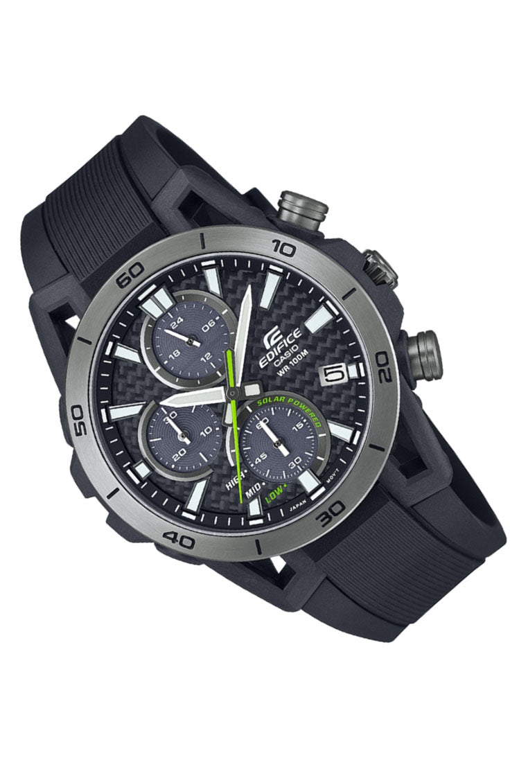 Casio Edifice EQS-960PB-1A Chronograph Rubber Strap Solar Watch for Men-Watch Portal Philippines