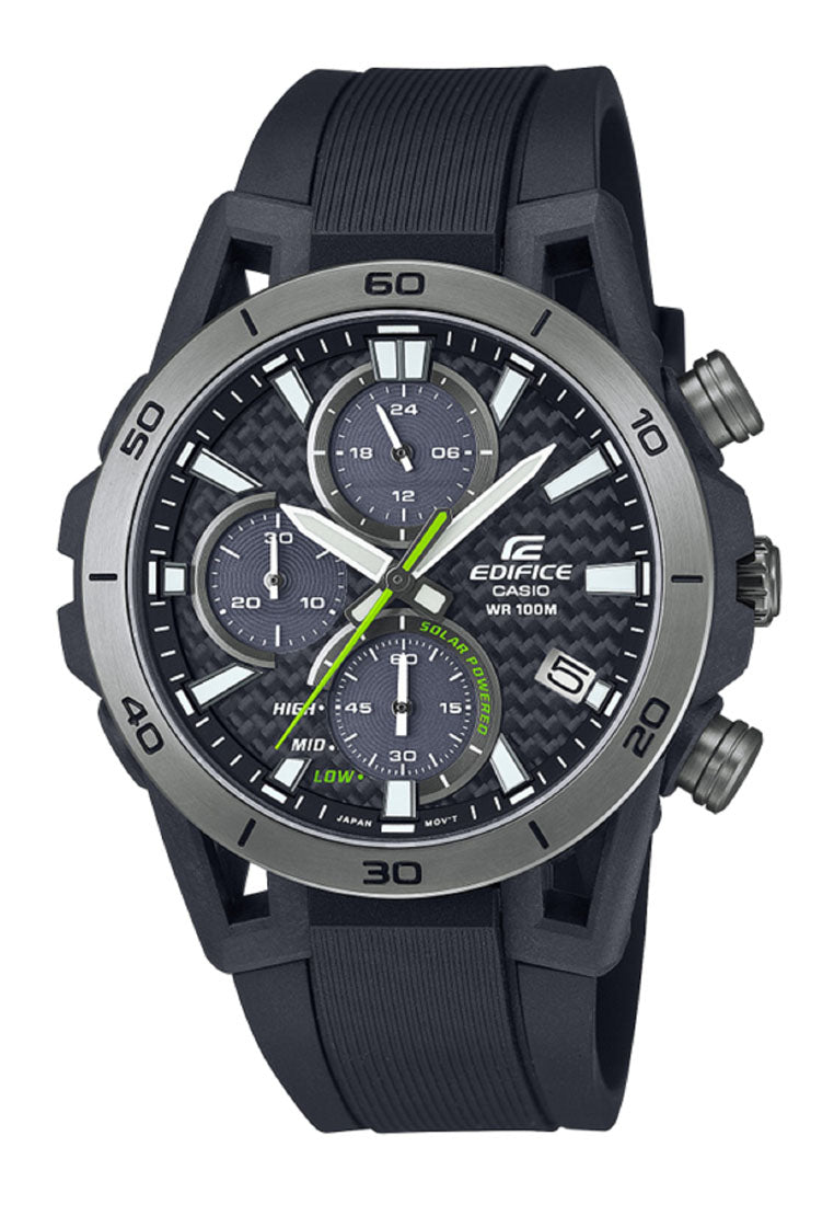 Casio Edifice EQS-960PB-1A Chronograph Rubber Strap Solar Watch for Men-Watch Portal Philippines