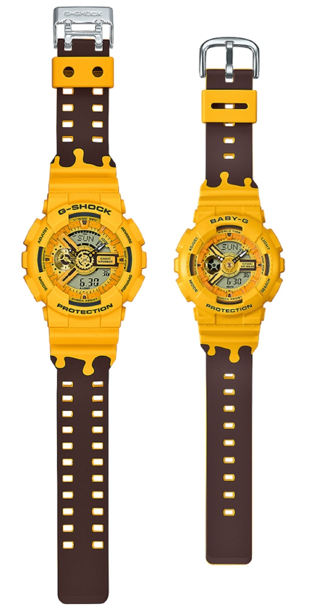 Casio G Shock Baby G Couple Watch SLV 22A 9A Digital Analog Rubber Str