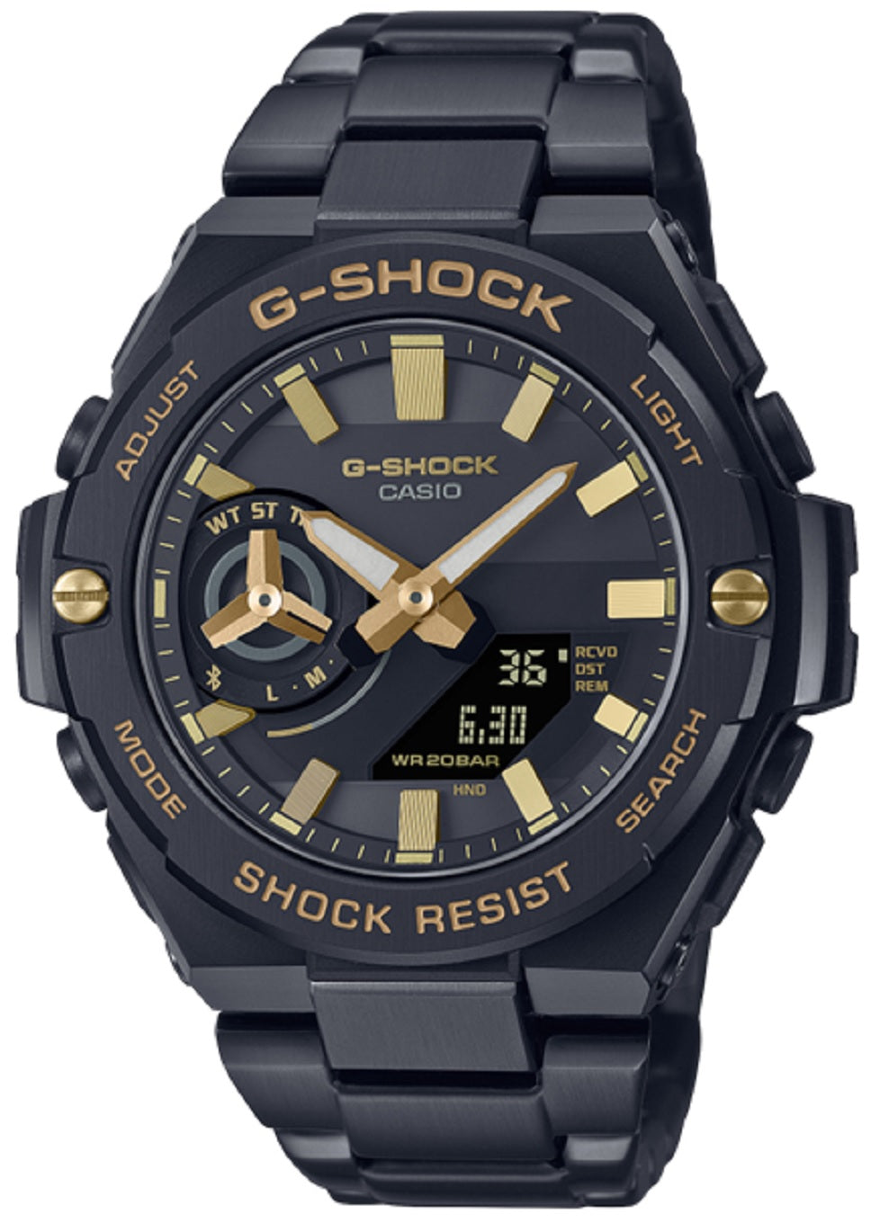 Casio G-shock G-steel GST-B500BD-1A9 Solar Digital Analog Stainless Steel Strap Watch for Men-Watch Portal Philippines