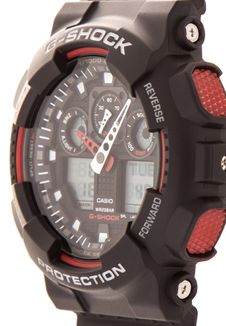 Casio G-shock GA-100-1A4DR Digital Analog Rubber Strap Watch For Men-Watch Portal Philippines