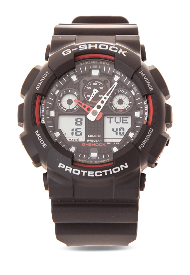 Casio G shock GA 100 1A4DR Digital Analog Rubber Strap Watch For Men