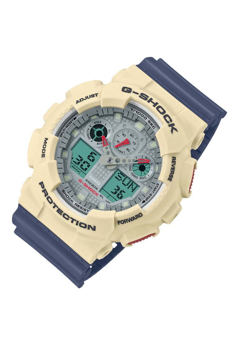 Casio G-shock GA-100PC-7A2 Digital Analog Rubber Strap Watch For Men-Watch Portal Philippines