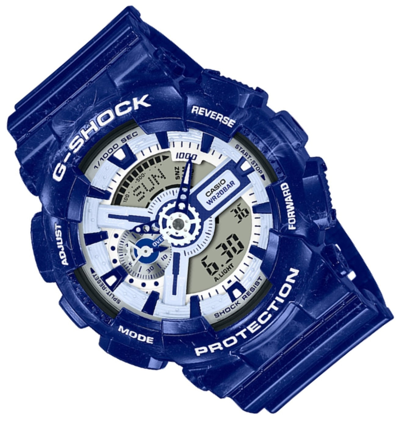 Casio G-shock GA-110BWP-2A Digital Analog Rubber Strap Watch For Men-Watch Portal Philippines