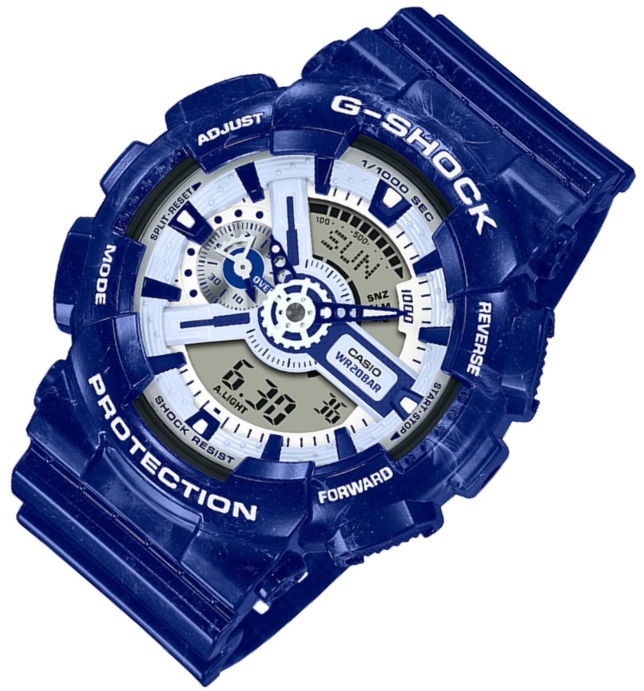 Casio G-shock GA-110BWP-2A Digital Analog Rubber Strap Watch For Men-Watch Portal Philippines