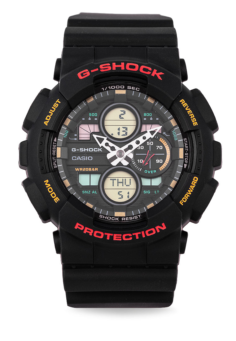 Casio G shock GA 140 1A4 Digital Analog Rubber Strap Watch For Men