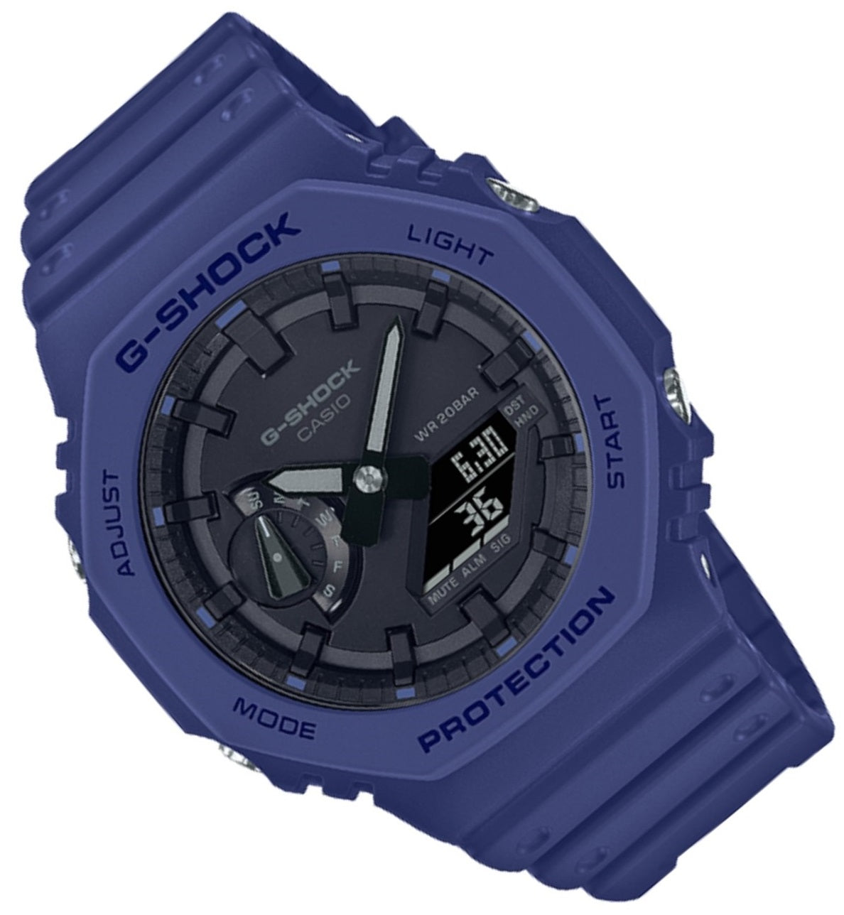 Casio G-shock GA-2100BWP-2A Digital Analog Rubber Strap Watch For Men-Watch Portal Philippines