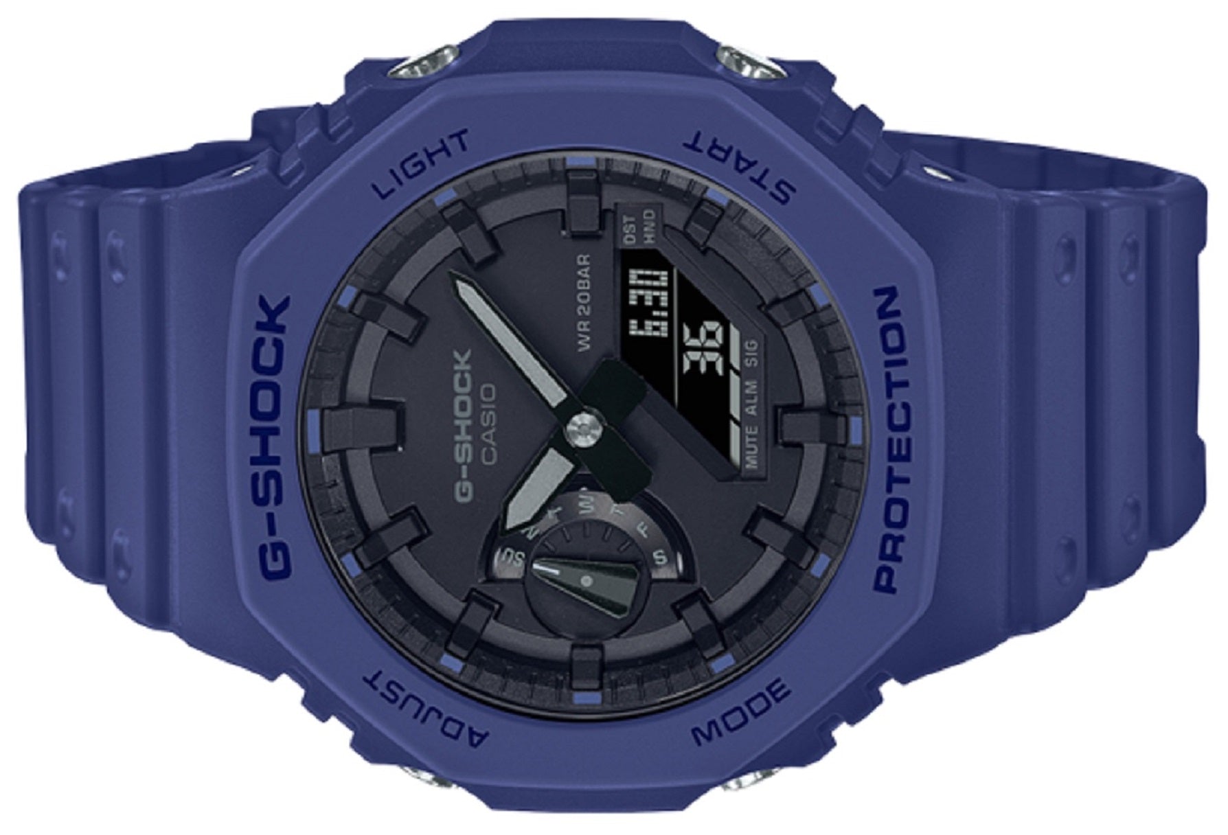 Casio G-shock GA-2100BWP-2A Digital Analog Rubber Strap Watch For Men-Watch Portal Philippines