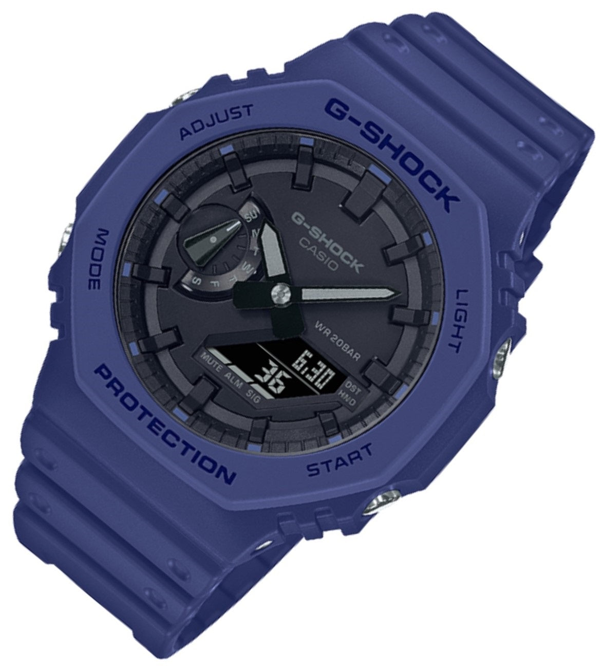 Casio G-shock GA-2100BWP-2A Digital Analog Rubber Strap Watch For Men-Watch Portal Philippines