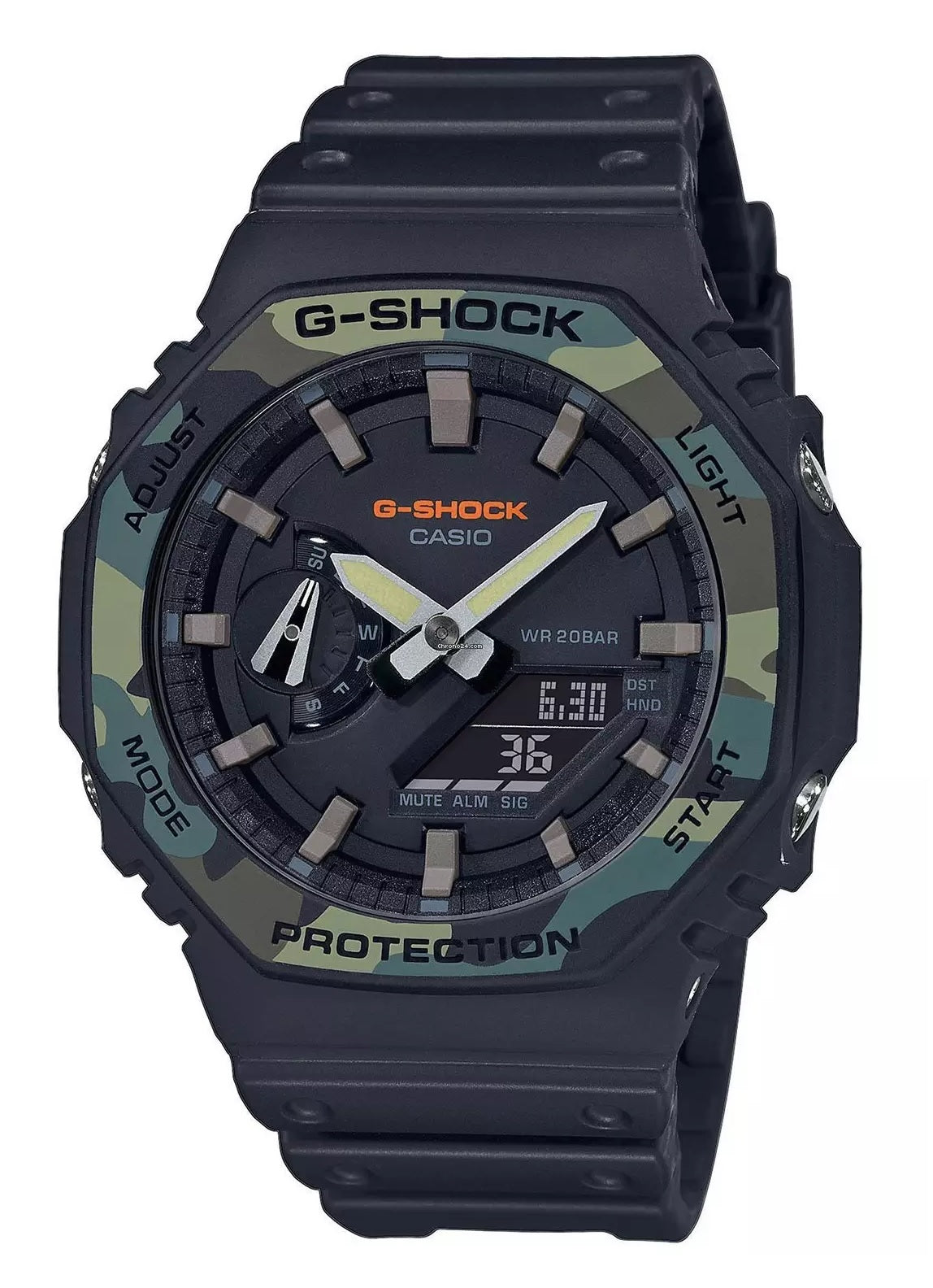 Casio G-shock GA-2100SU-1ADR Digital Analog Rubber Strap Watch For Men-Watch Portal Philippines