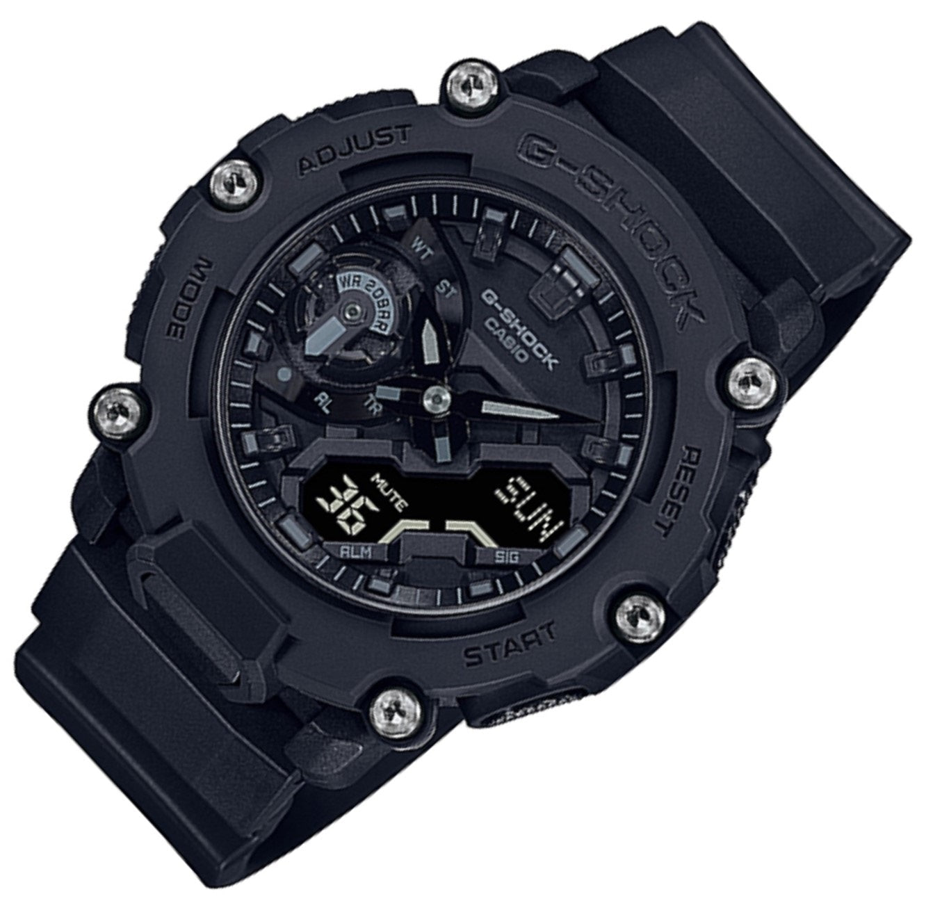 Casio G-shock GA-2200BB-1ADR Digital Analog Rubber Strap Watch For Men-Watch Portal Philippines