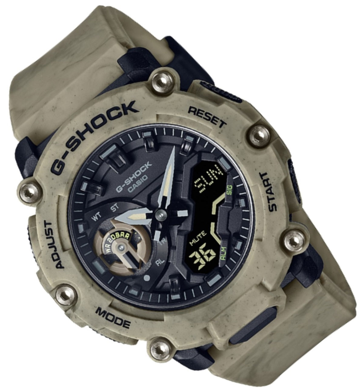 Casio G-shock GA-2200SL-5A Digital Analog Rubber Strap Watch For Men-Watch Portal Philippines