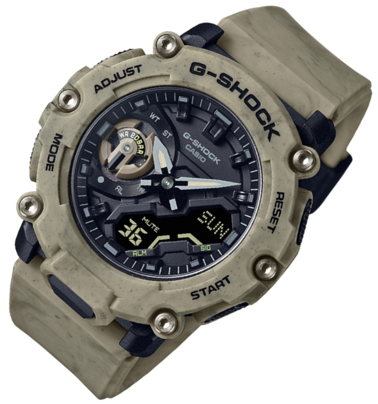 Casio G-shock GA-2200SL-5A Digital Analog Rubber Strap Watch For Men-Watch Portal Philippines