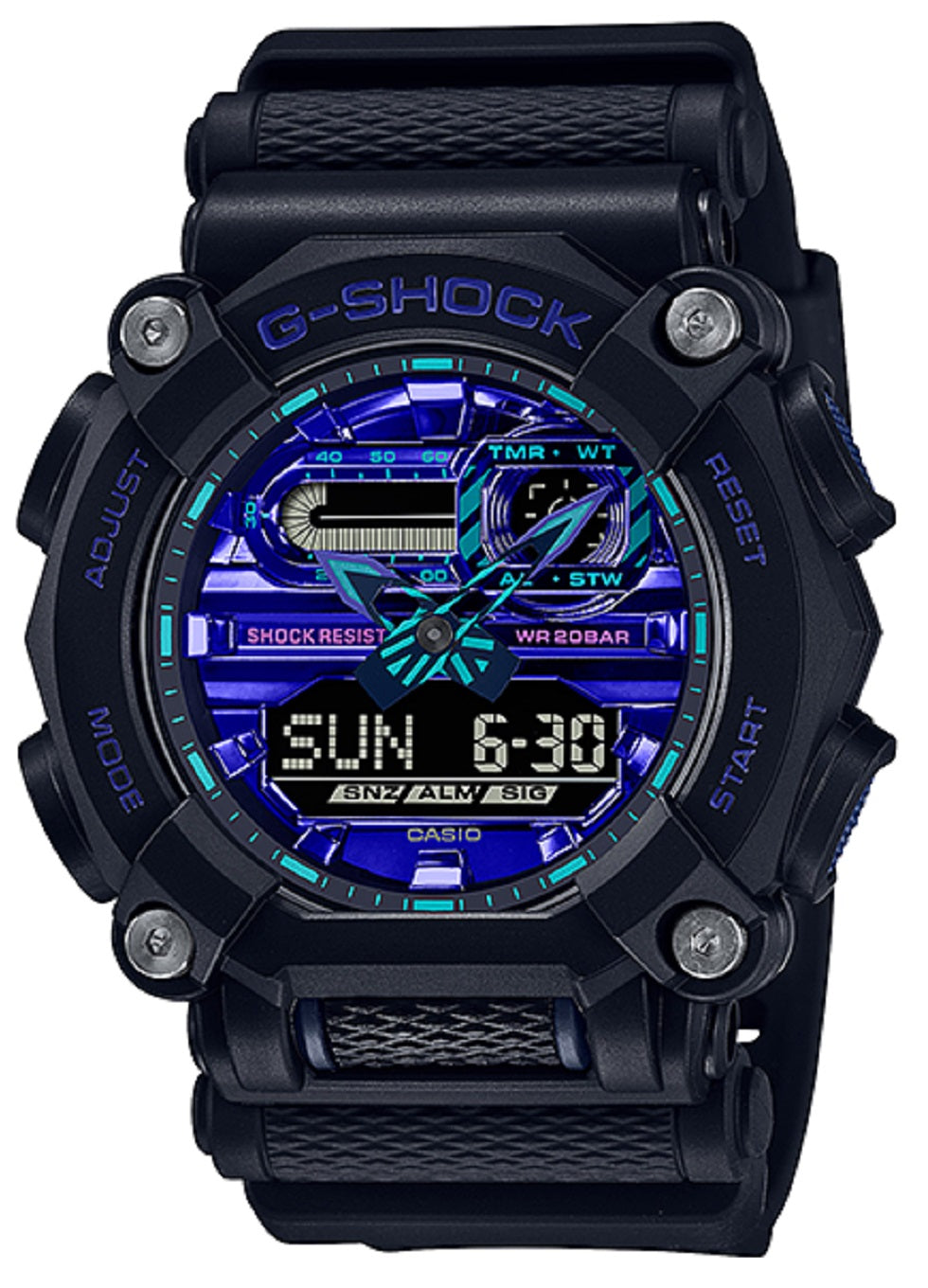 Casio G-shock GA-900VB-1A Digital Analog Rubber Strap Watch For Men-Watch Portal Philippines