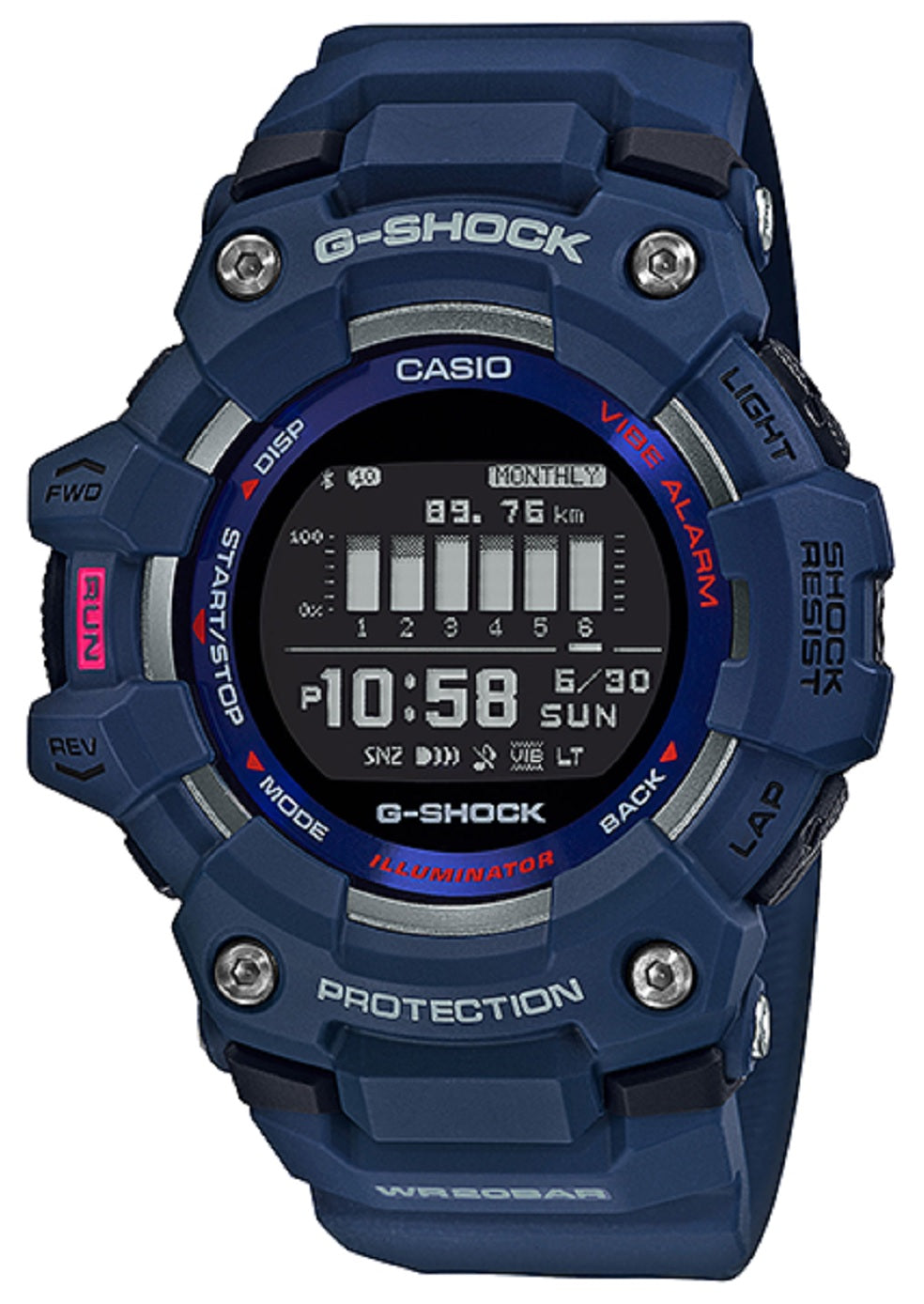 Casio G-shock GBD-100-2DR Digital Bluetooth Rubber Strap Watch For Men-Watch Portal Philippines