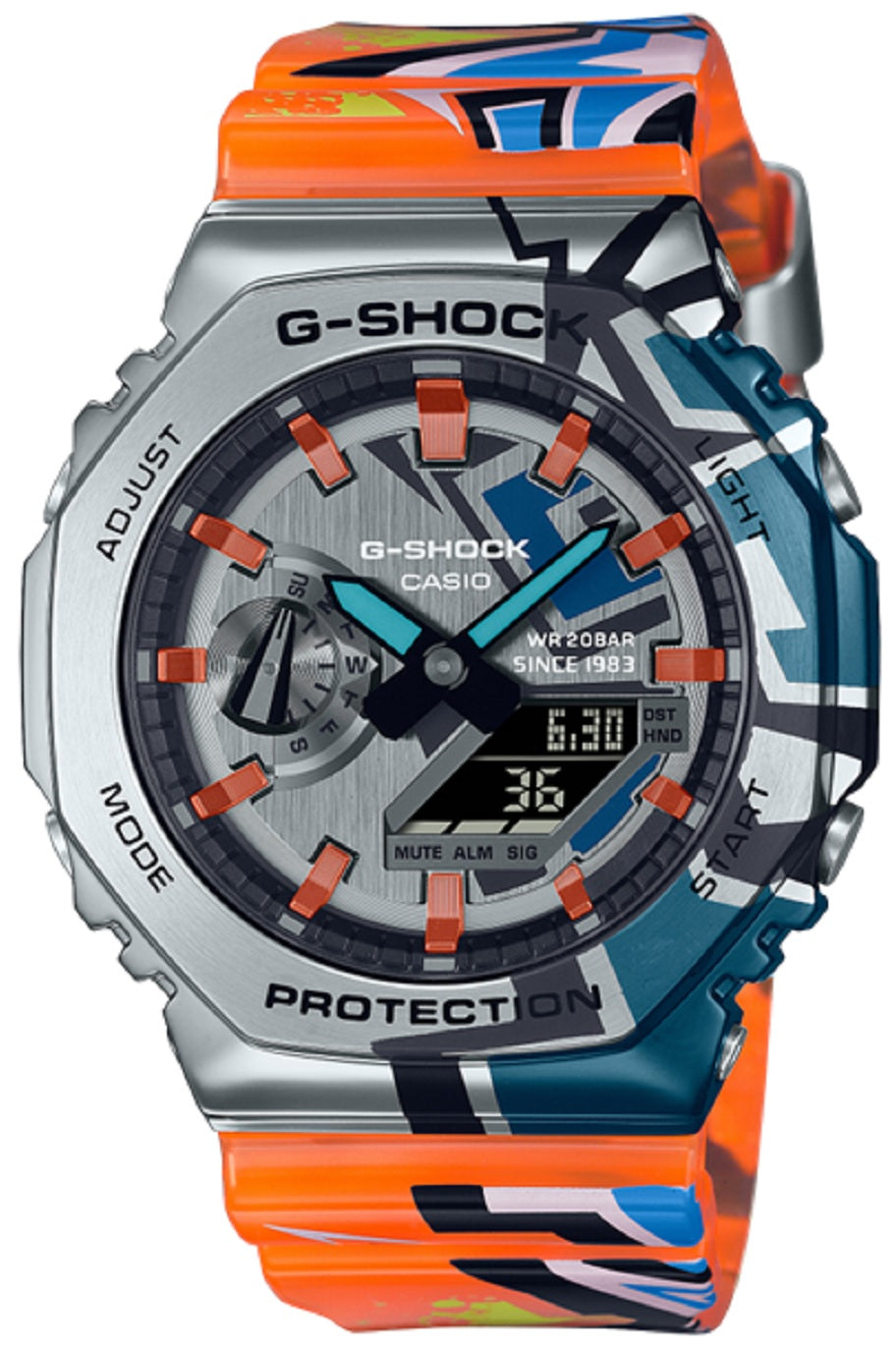 Casio g shock orange strap best sale