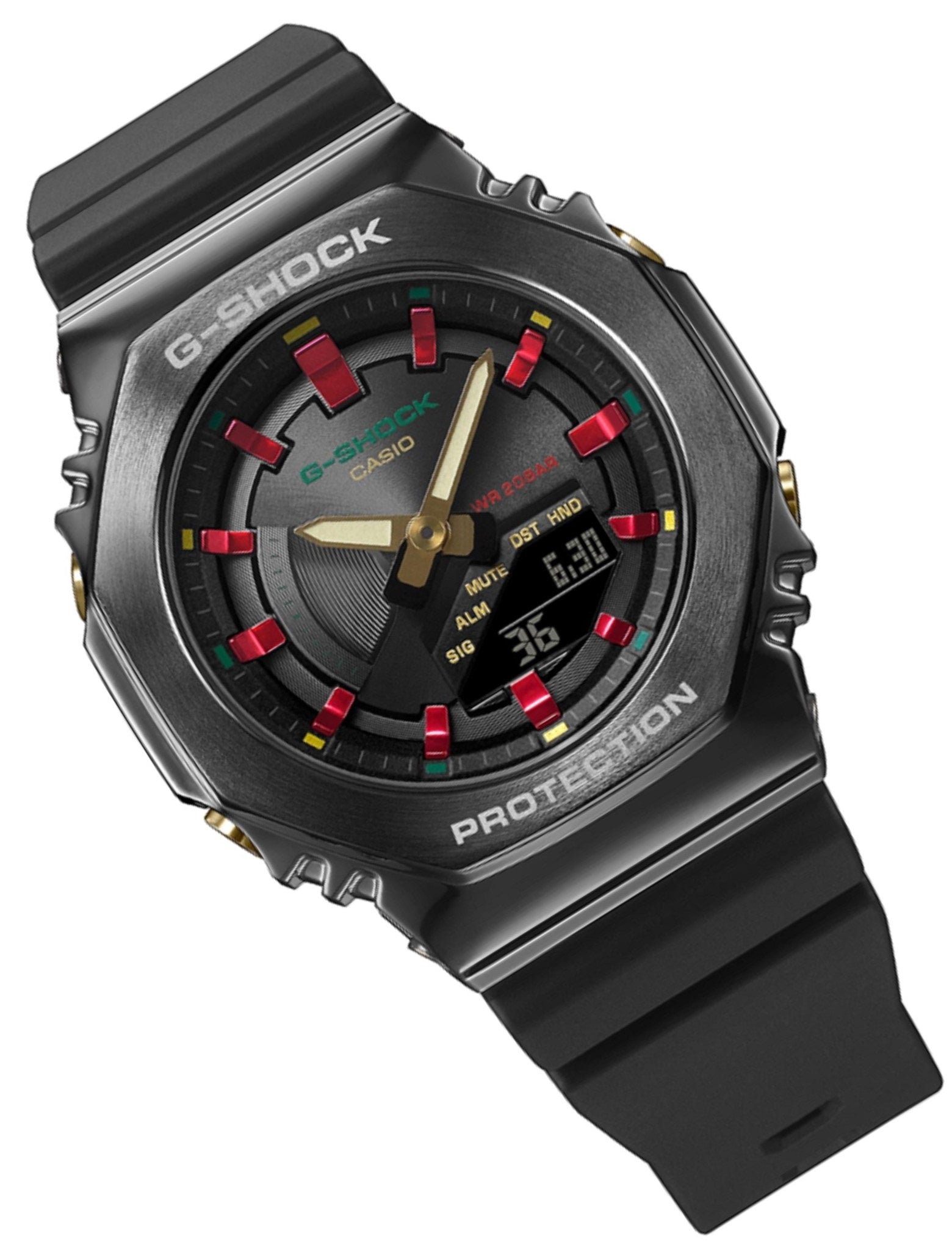 Casio G-shock GM-S2100CH-1A Digital Analog Rubber Strap Watch