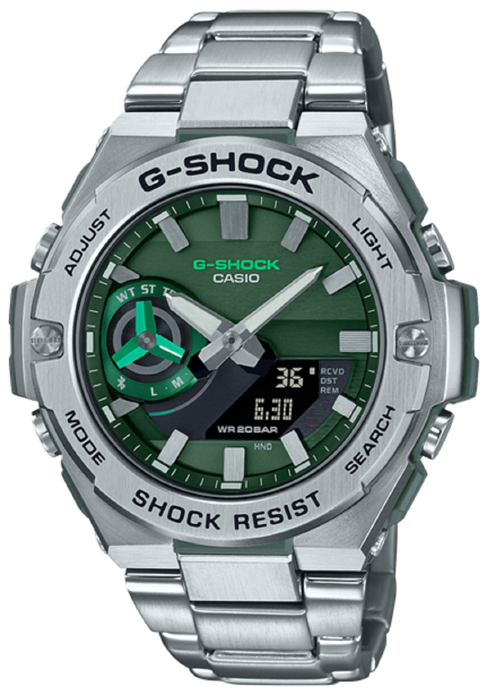 Casio G-shock GST-B500AD-3A Solar Digital Analog Stainless Steel Strap Watch for Men-Watch Portal Philippines