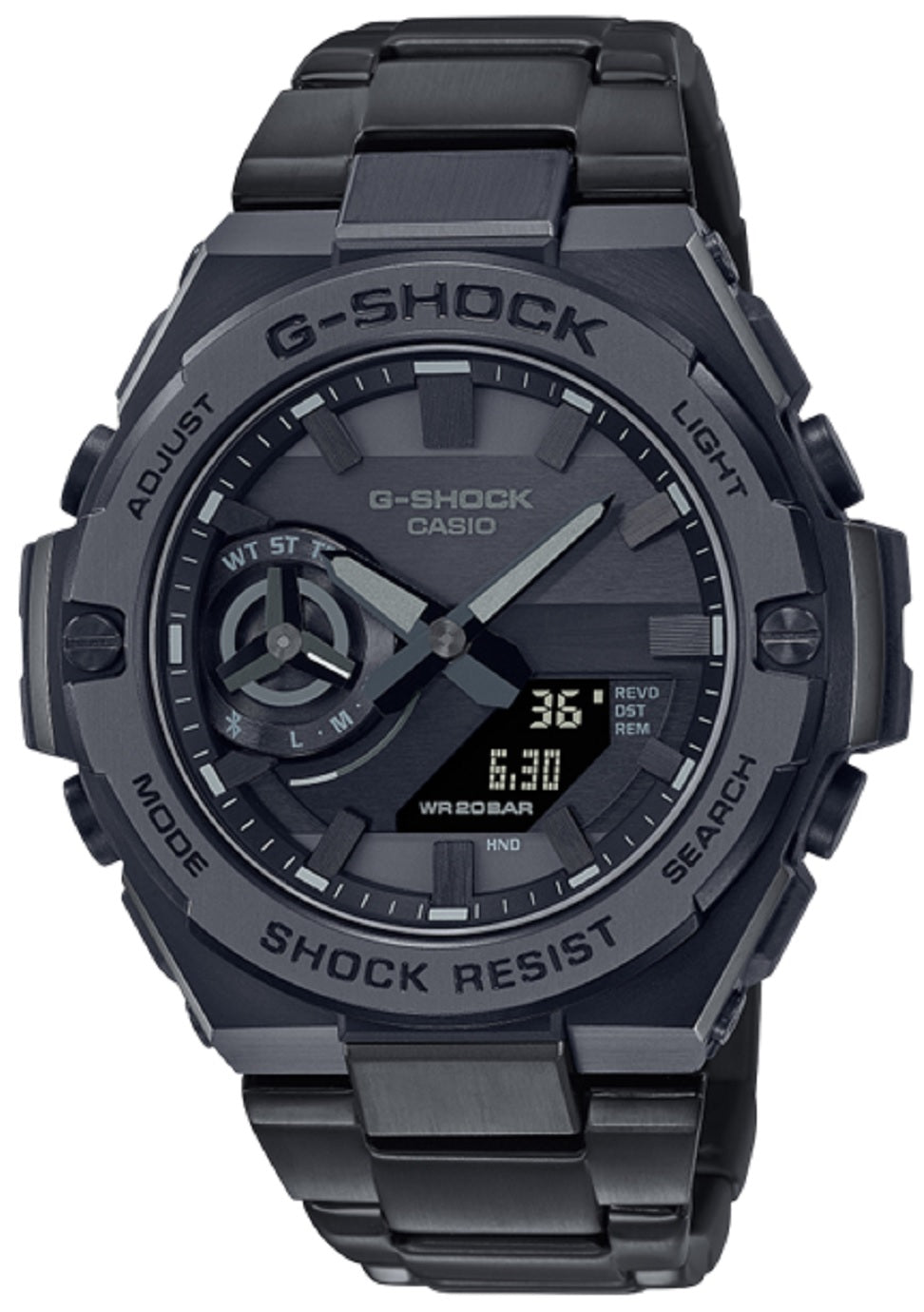 Casio G-shock GST-B500BD-1A Solar Digital Analog Stainless Steel Strap Watch-Watch Portal Philippines