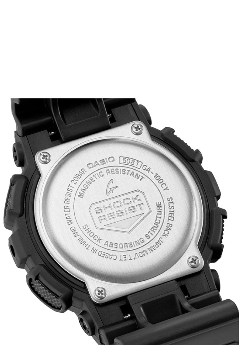 Casio GA-100CY-1A Digital Analog Rubber Strap Watch for Men-Watch Portal Philippines