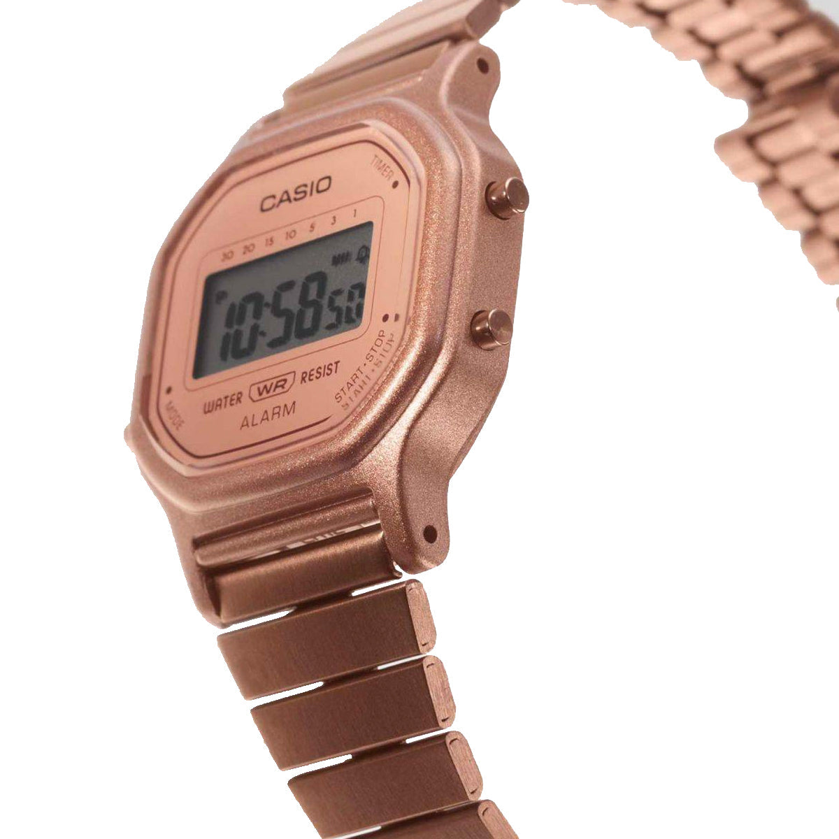 Casio LA 11WR 5A 1197 Rose gold strap watch for Women