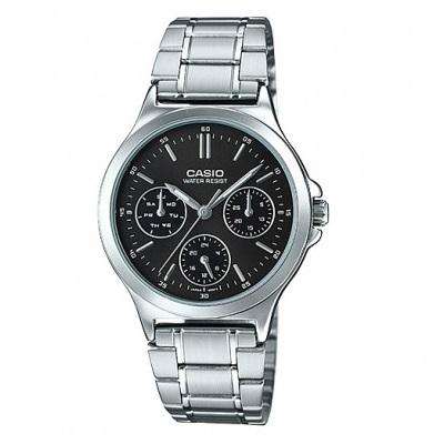 Casio LTP-V300D-1A Silver Stainless Steel Strap Watch for Women-Watch Portal Philippines