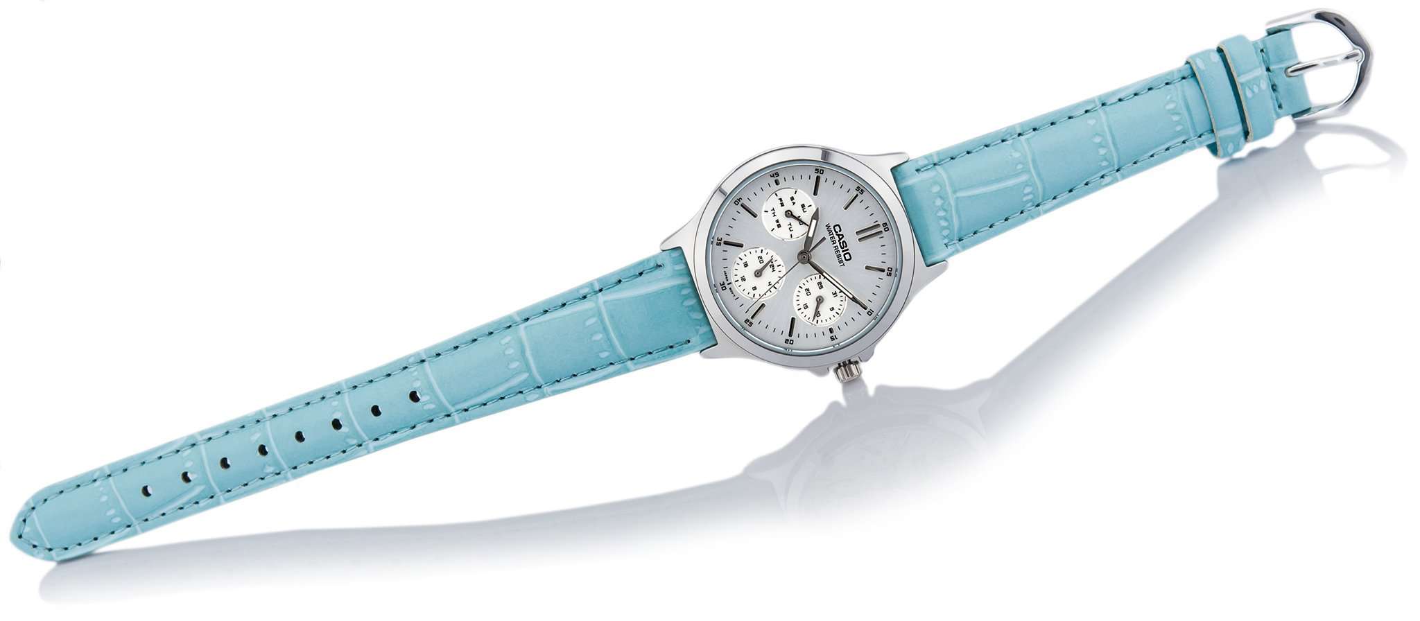 Casio LTP-V300L-2A Light Blue Leather Strap Watch for and Women-Watch Portal Philippines