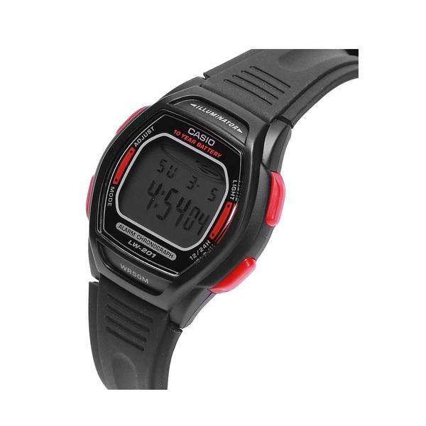 Casio LW 201 4AVDF Digital Black Silicone Strap Watch for