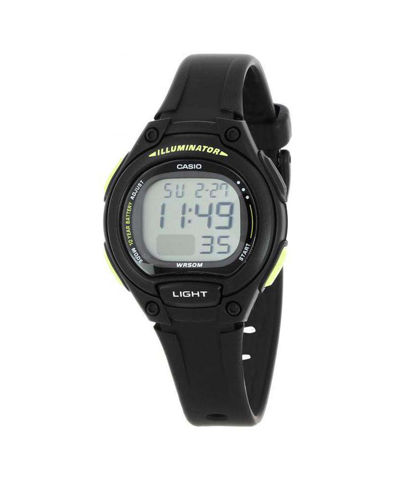 Casio LW-203-1BVDF Digital Black Resin Strap Watch for Women