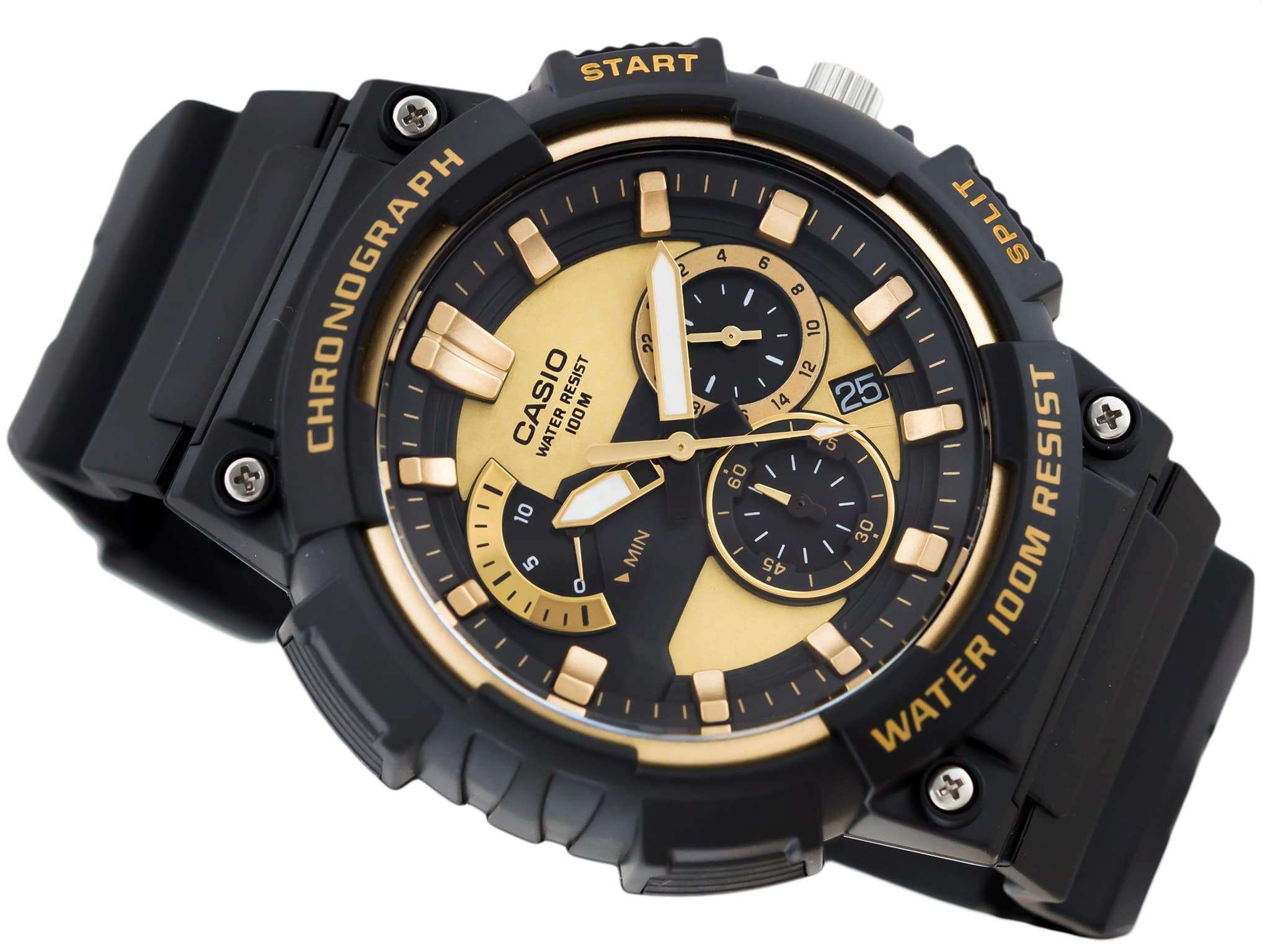 Casio MCW-200H-9AVDF Analog Chronograph Black Resin Strap