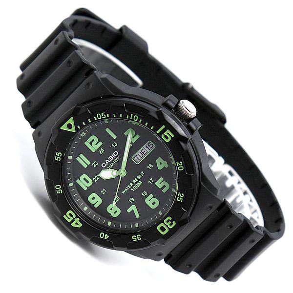 Casio men's black resin strap outlet watch