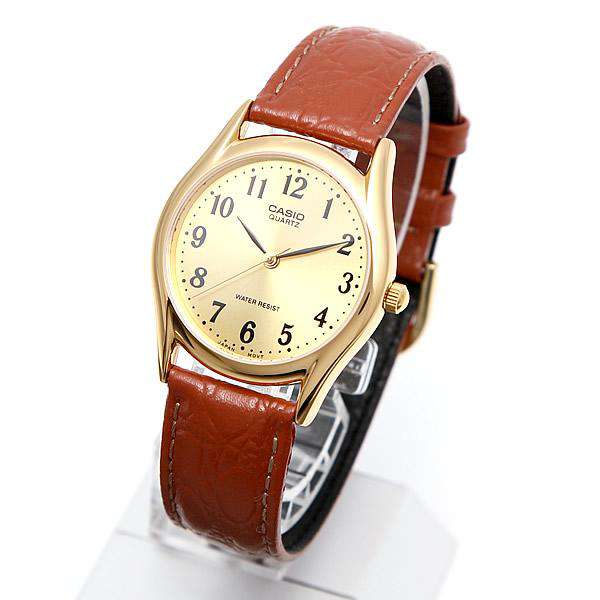 Casio MTP 1094Q 9BD Brown Leather Strap Watch for Men