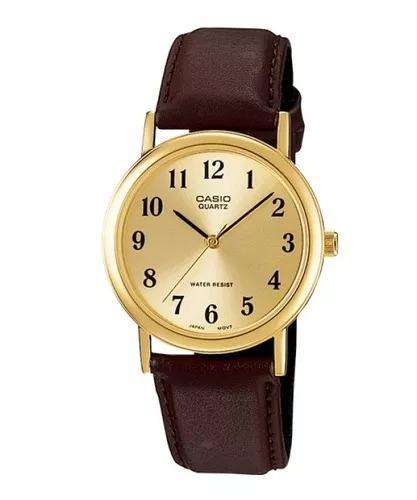 Casio MTP 1095Q 9B1D Brown Leather Strap Watch for Men and