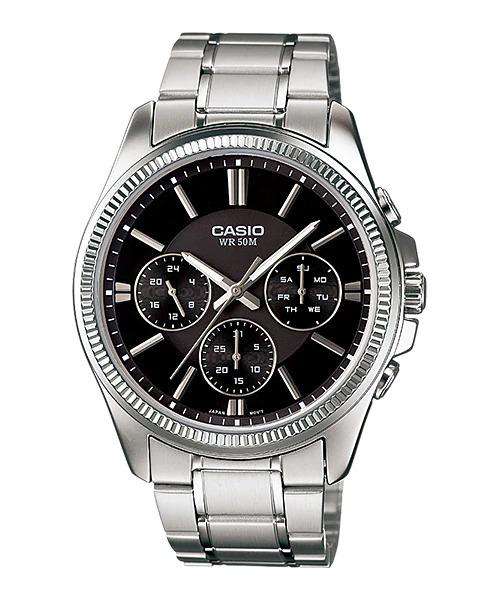 Casio MTP 1375D 1A Silver Stainless Watch for Men Watch