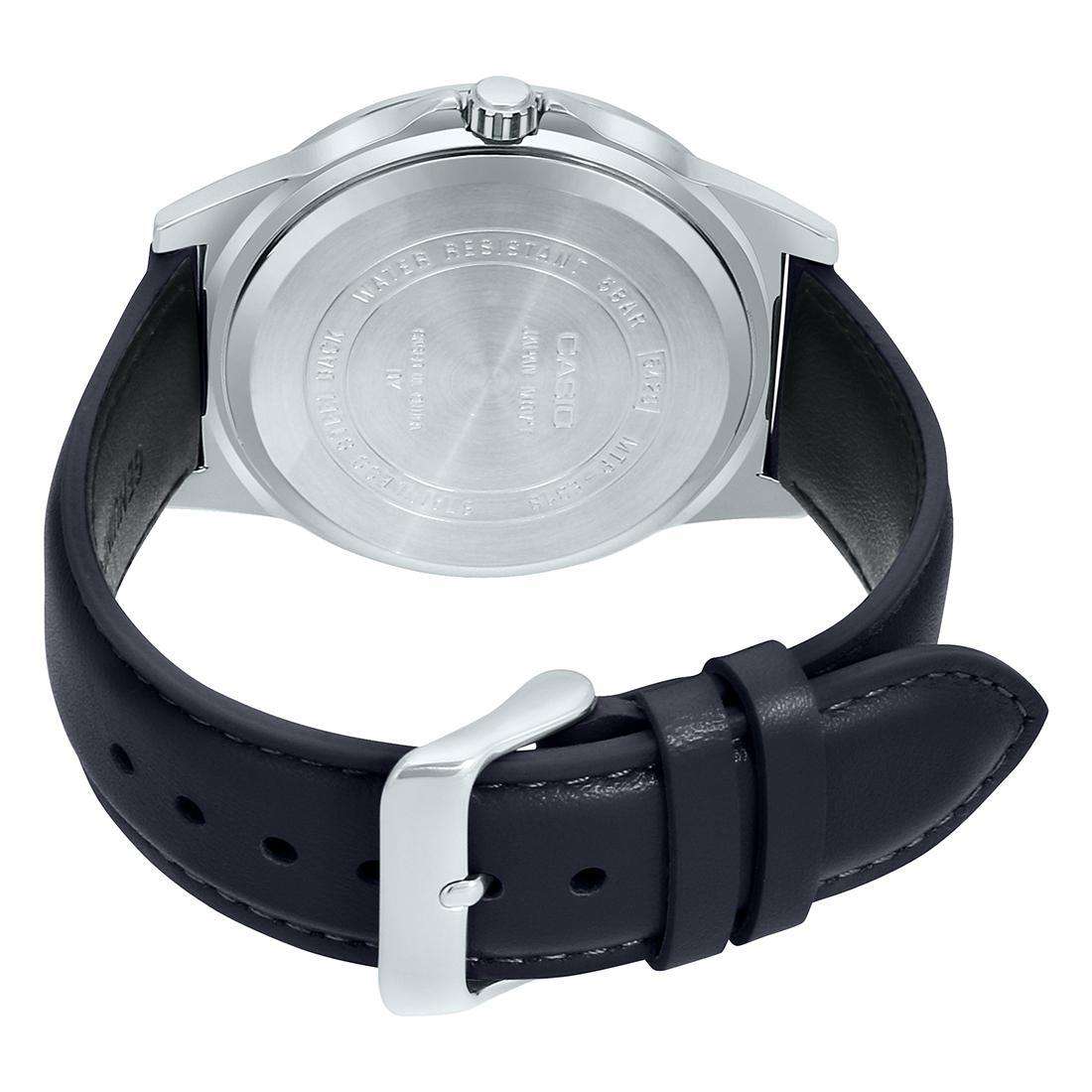 Casio MTP-E318L-1BVDF Black Leather Strap Watch for Men-Watch Portal Philippines