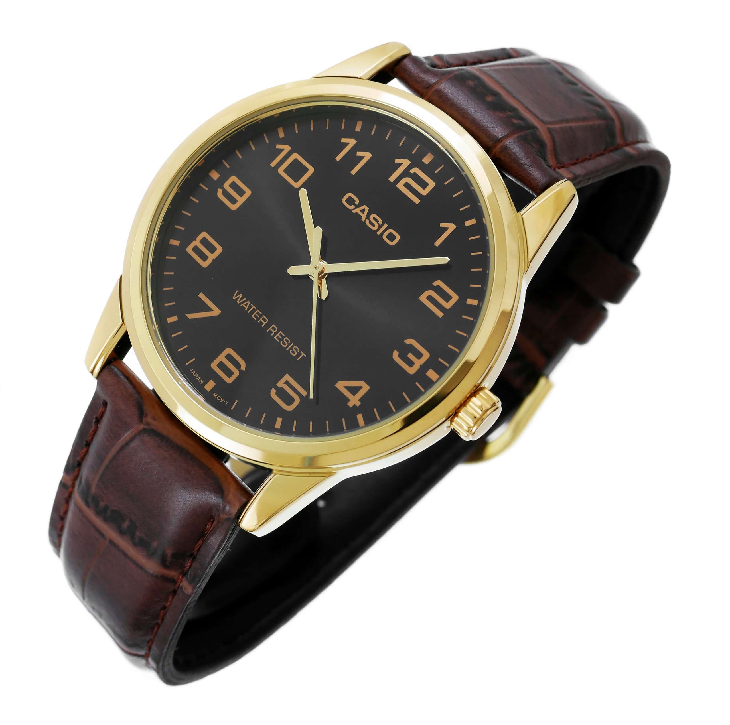 Buy Casio MTP V001GL 1B Brown Leather Watch For Men for P1232.00 Only