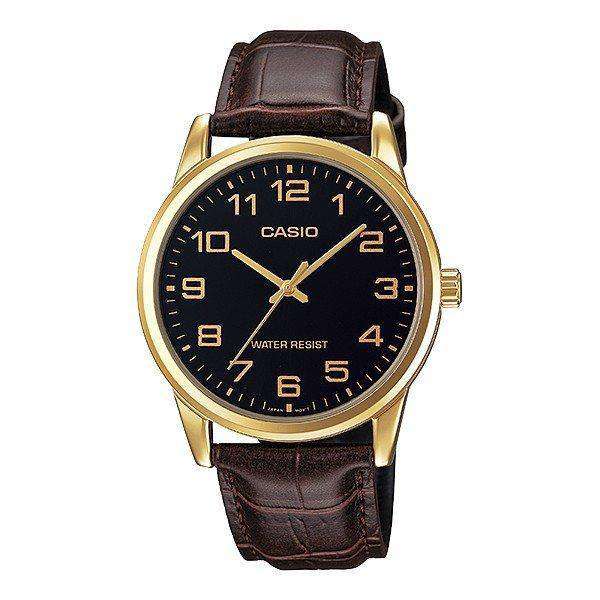 Casio MTP-V001GL-1B Brown Leather Watch For Men-Watch Portal Philippines