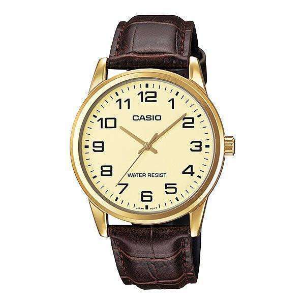 Casio MTP-V001GL-9B Brown Leather Watch for Men-Watch Portal Philippines