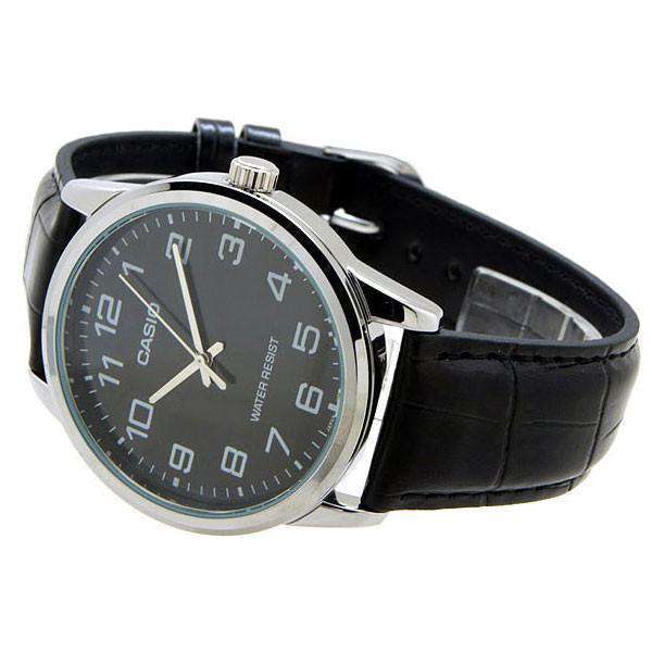 Casio analog clearance leather watch