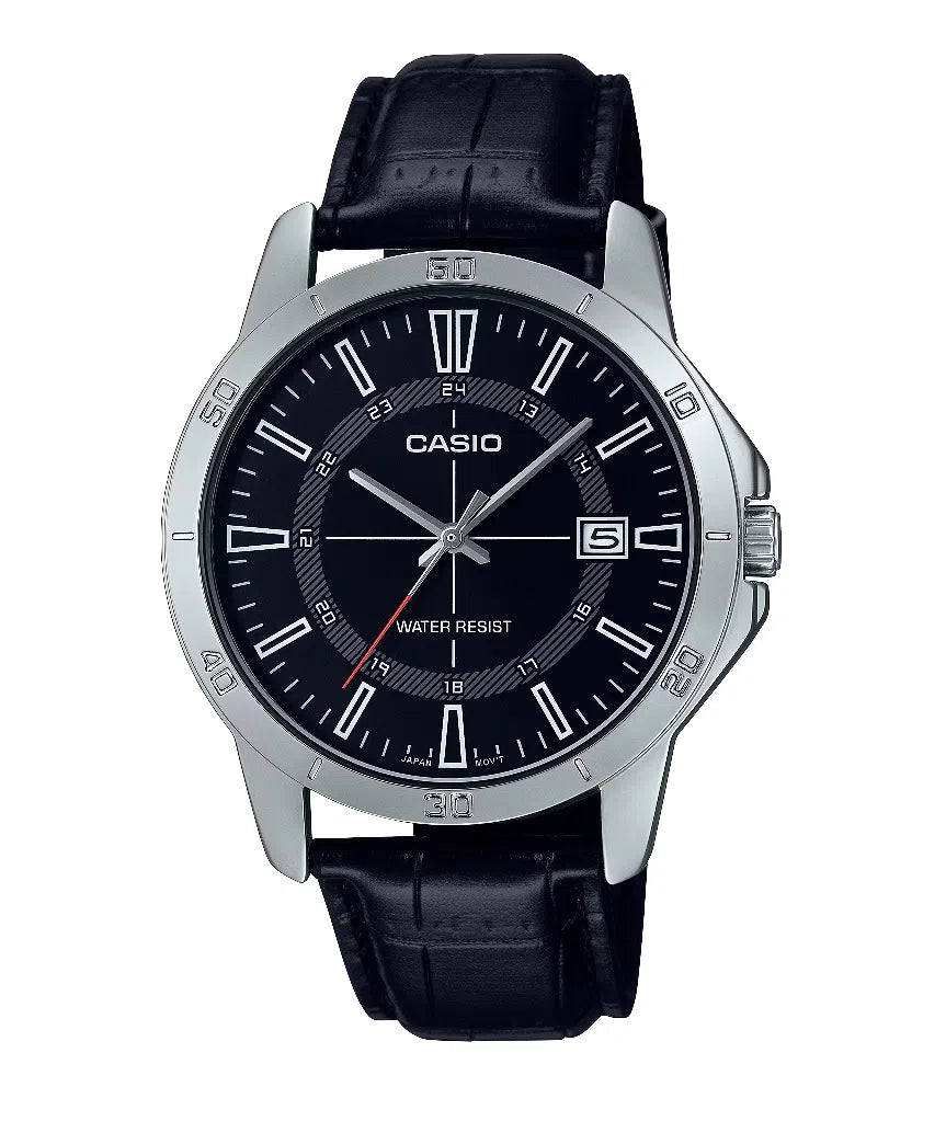 Casio MTP-V004L-1C Analog Leather Strap Watch For Men-Watch Portal Philippines