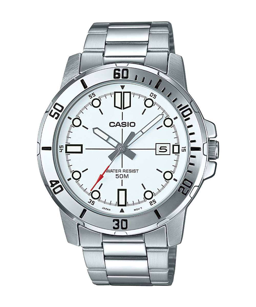 Casio MTP VD01D 7EVUDF Silver Stainless Watch for Men