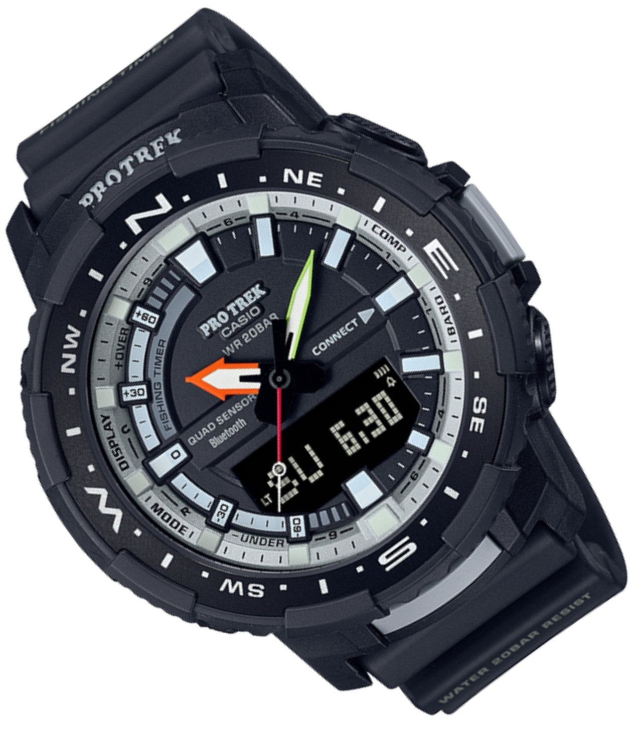 Casio Pro Trek PRT-B70-1DR Bluetooth Digital Analog Smart Watch For Men-Watch Portal Philippines