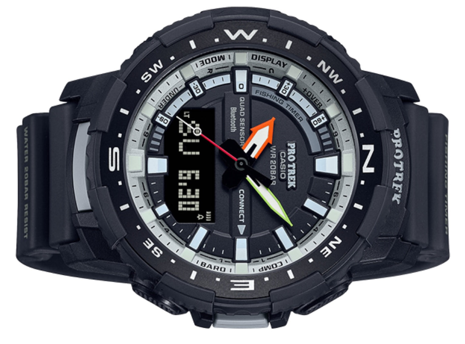 Casio Pro Trek PRT-B70-1DR Bluetooth Digital Analog Smart Watch For Men-Watch Portal Philippines