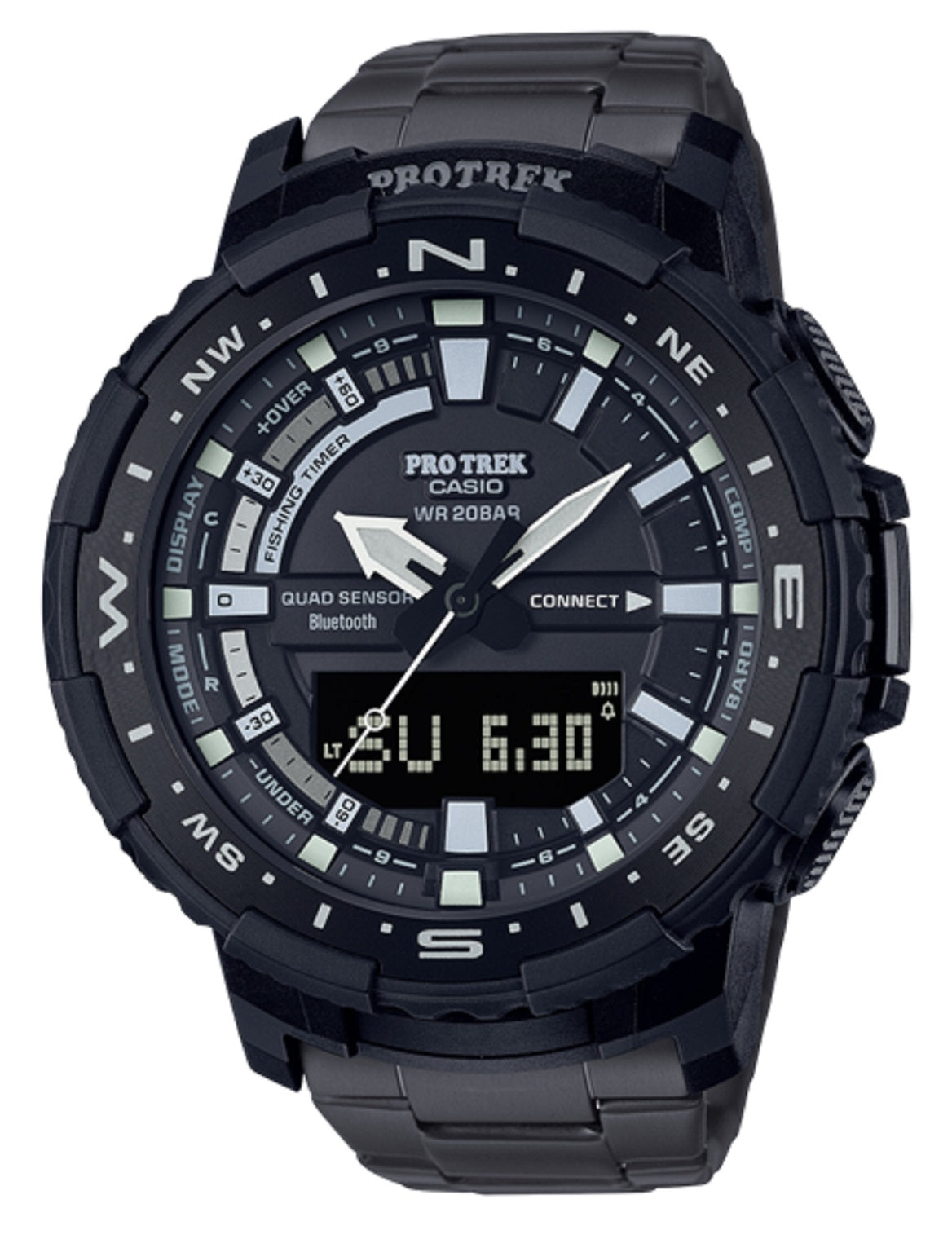 Casio Pro Trek PRT-B70YT-1DR Bluetooth Digital Analog Smart Watch for Men-Watch Portal Philippines